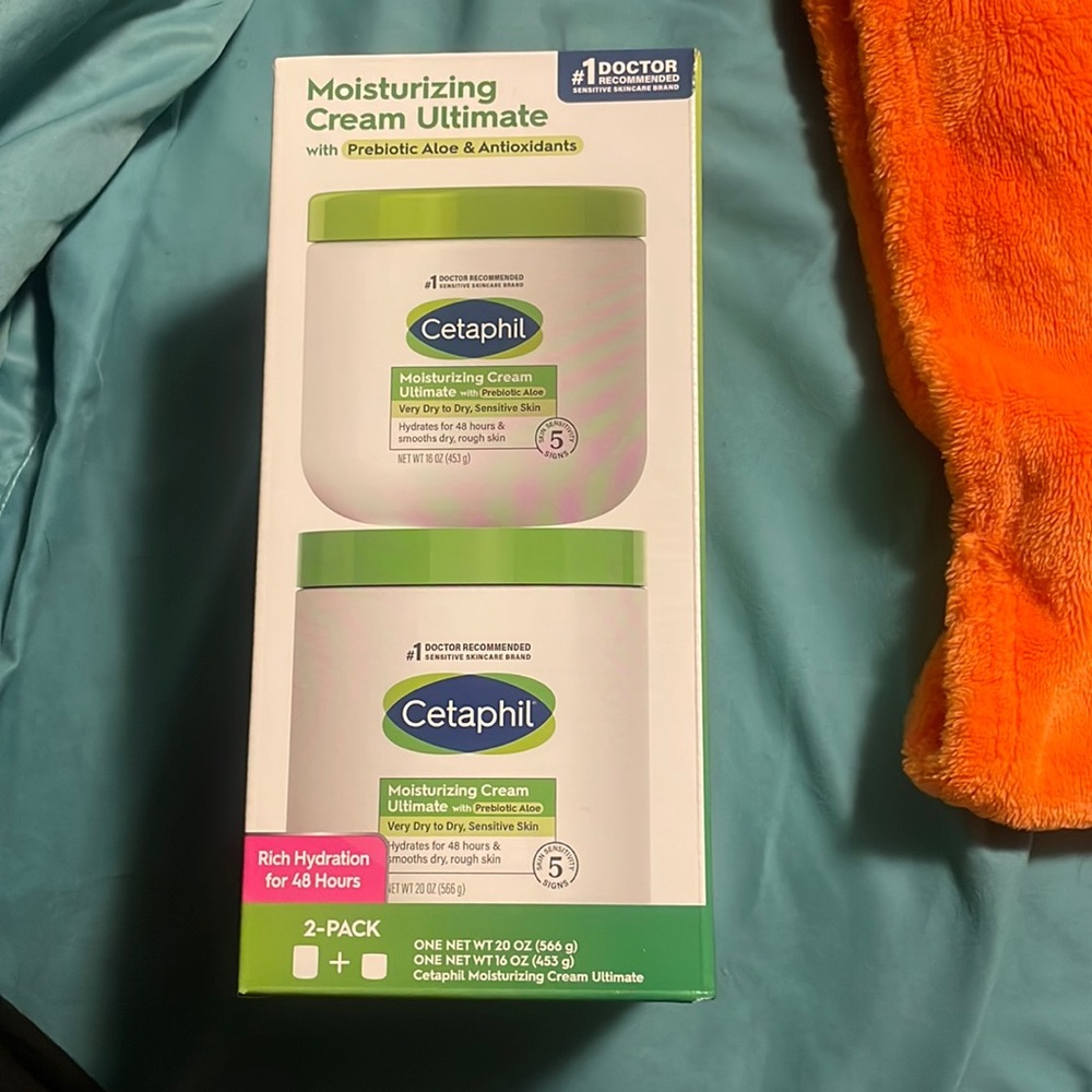 Cetaphil Moisturizing Cream, 2pck 20oz&16oz